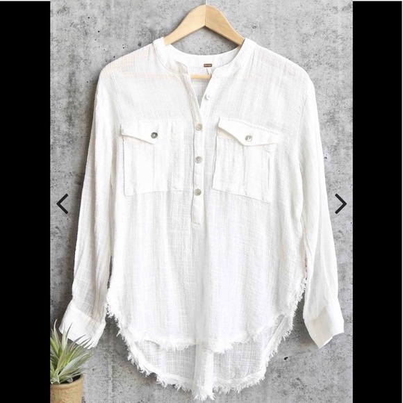 Free People linen shirt - Picture 1 of 5